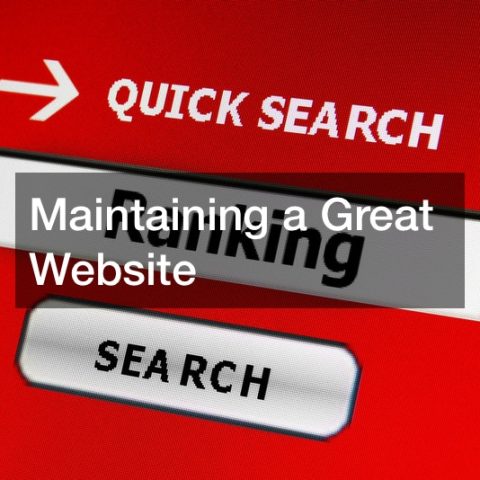 Maintaining a Great Website